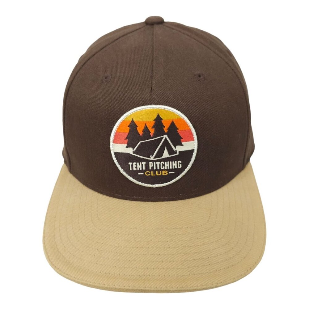 Tent Pitching Club Patch Snapback Cap Trucker Baseball Hat Sandwich Bill Yupoong